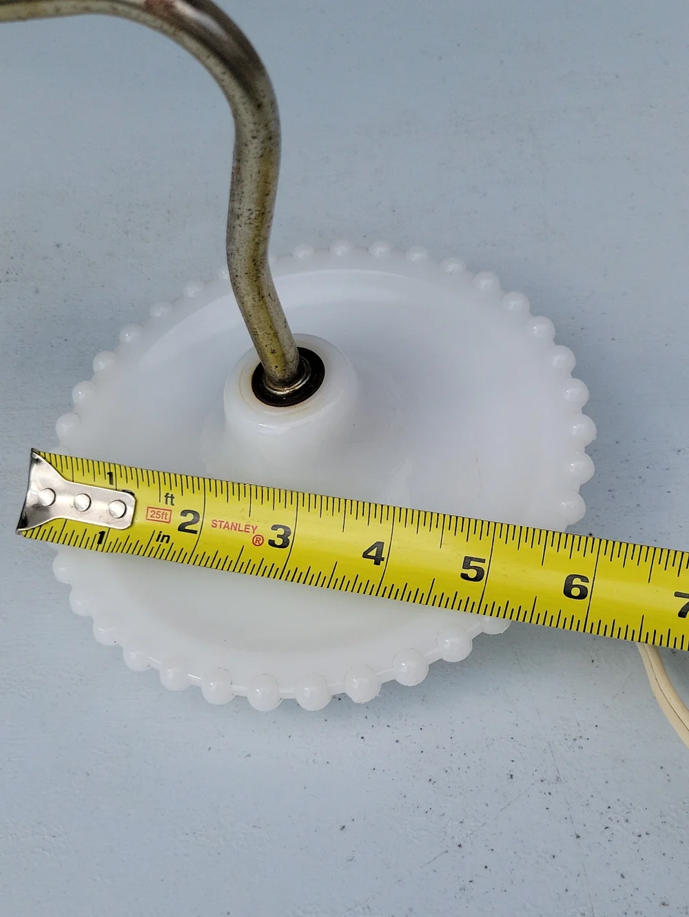 Vintage Milk Glass White Hobnail Wall Sconce Light